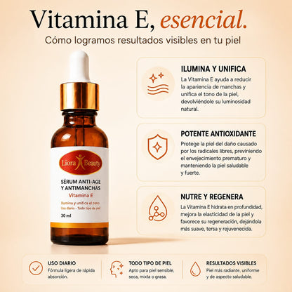 Serum Anti-Manchas con Ácido Kójico + Vitamina E 2X1 | Piel Más Uniforme y Luminosa