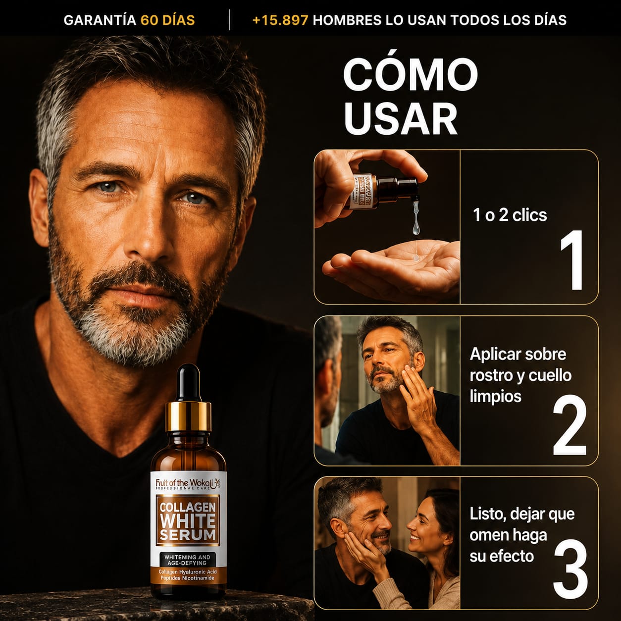 "Tengo 65 años. Lo uso hace 2 meses y todos me preguntan qué estoy haciendo para tener la piel así"