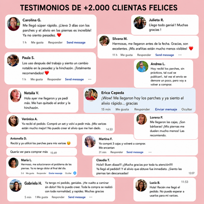 Parches para Piernas Ligeras y Descansadas | Elimina Várices y Arañitas