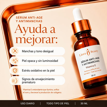 Serum Anti-Manchas con Ácido Kójico + Vitamina E 2X1 | Piel Más Uniforme y Luminosa